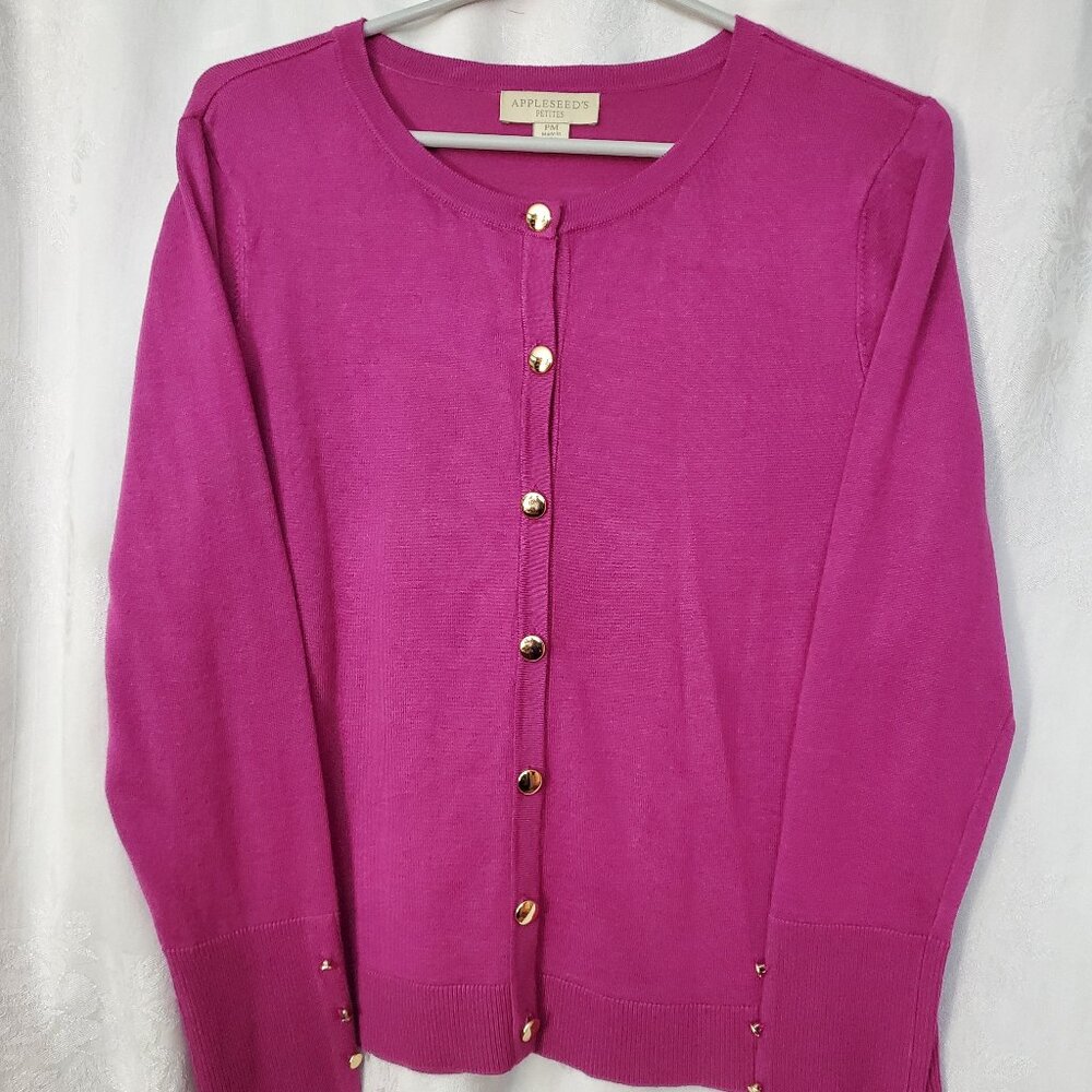 EUC Sweater Twinset in Fuchsia Sz PM